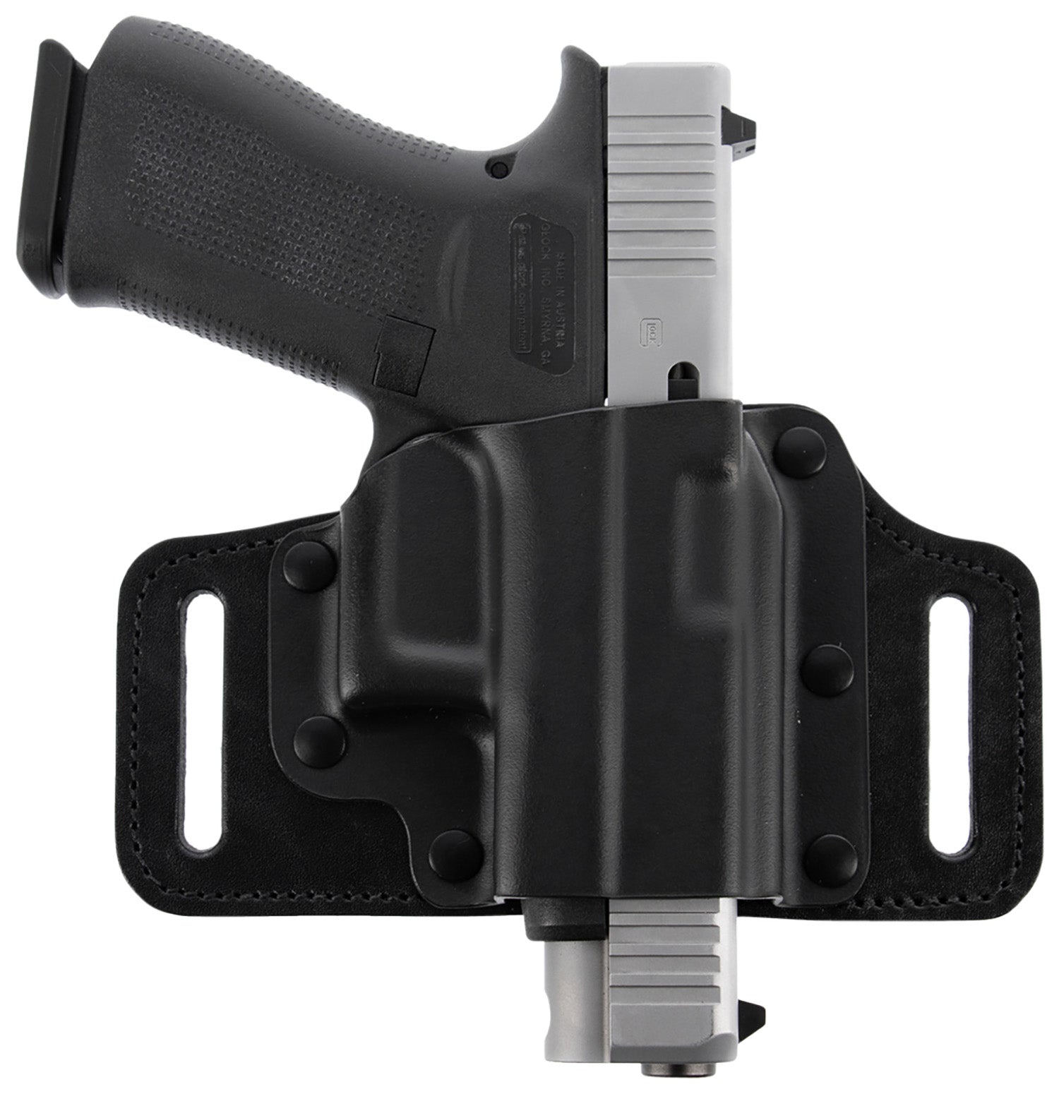 Galco TS428B TacSlide OWB Black Kydex/Leather Belt Slide Fits HK 45/45C/HK P30/USP 9/40 Right Hand
