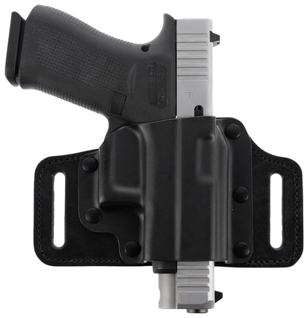 Galco TS428B TacSlide OWB Black Kydex/Leather Belt Slide Fits HK 45/45C/HK P30/USP 9/40 Right Hand
