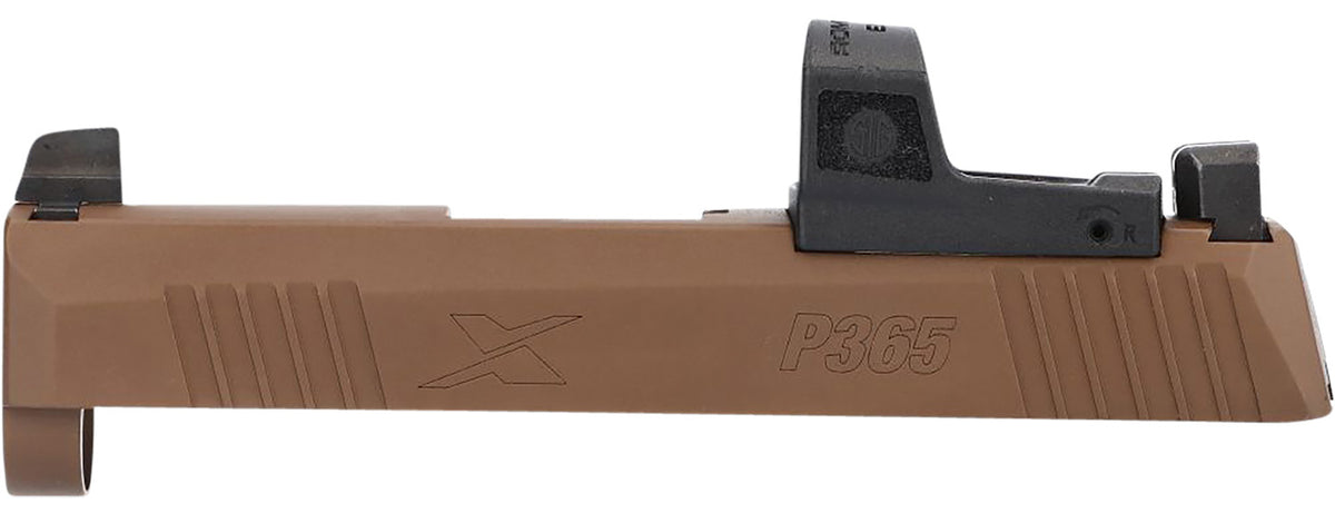 Sig Sauer 8900984 P365X Slide Assembly Fits Sig P365X 9mm Luger Coyote Brown Nitride Stainless Steel Optic Cut/Serrated Slide XRAY3 Sights