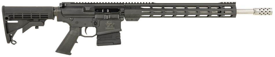 Great Lakes Firearms GL10308SSBLK AR-10 308 Win 20+1 18" Stainless, Black Rec, M-Lok Handgaurd, Carbine Stock, A2 Grip, Muzzle Brake