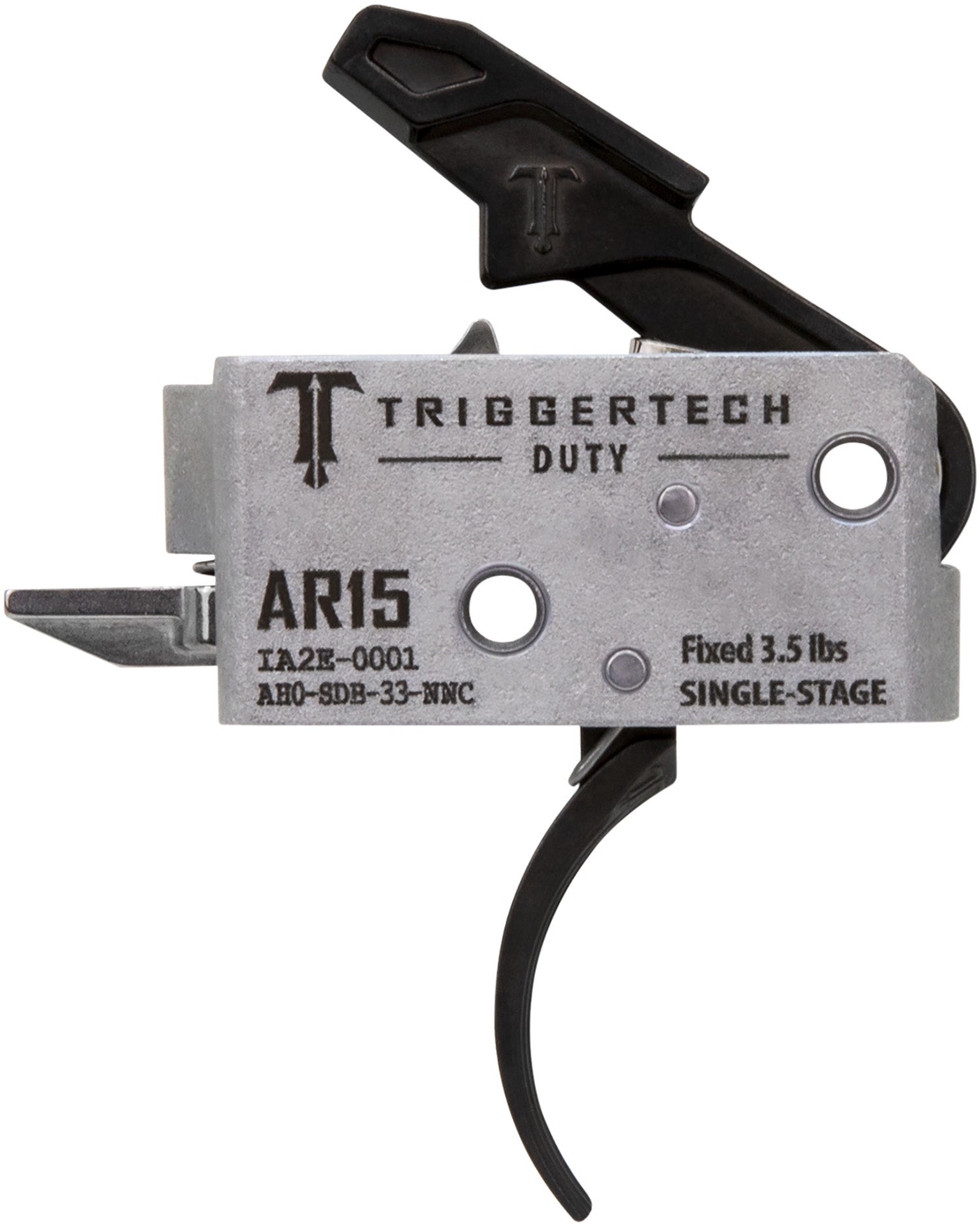 TriggerTech AH0SDB33NNC Duty Curved Trigger Single-Stage 3.50 lbs Draw Weight Fits AR-15