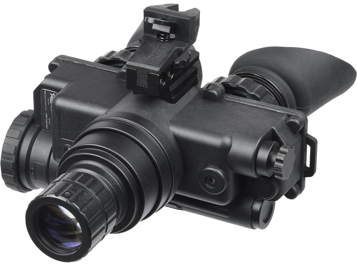 AGM Global Vision 12W7P122153211 Wolf-7 PRO NL1 Night Vision Goggles Black 1x 27mm, Generation 2+ Level 1, 45-54 lp/mm Resolution, Green Filter