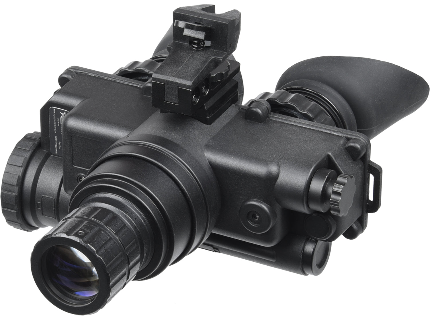 AGM Global Vision 12W7P122154211 Wolf-7 PRO NW1 Night Vision Goggles Black 1x 27mm, Generation 2+ Level 1, 45-54 lp/mm Resolution, White Filter