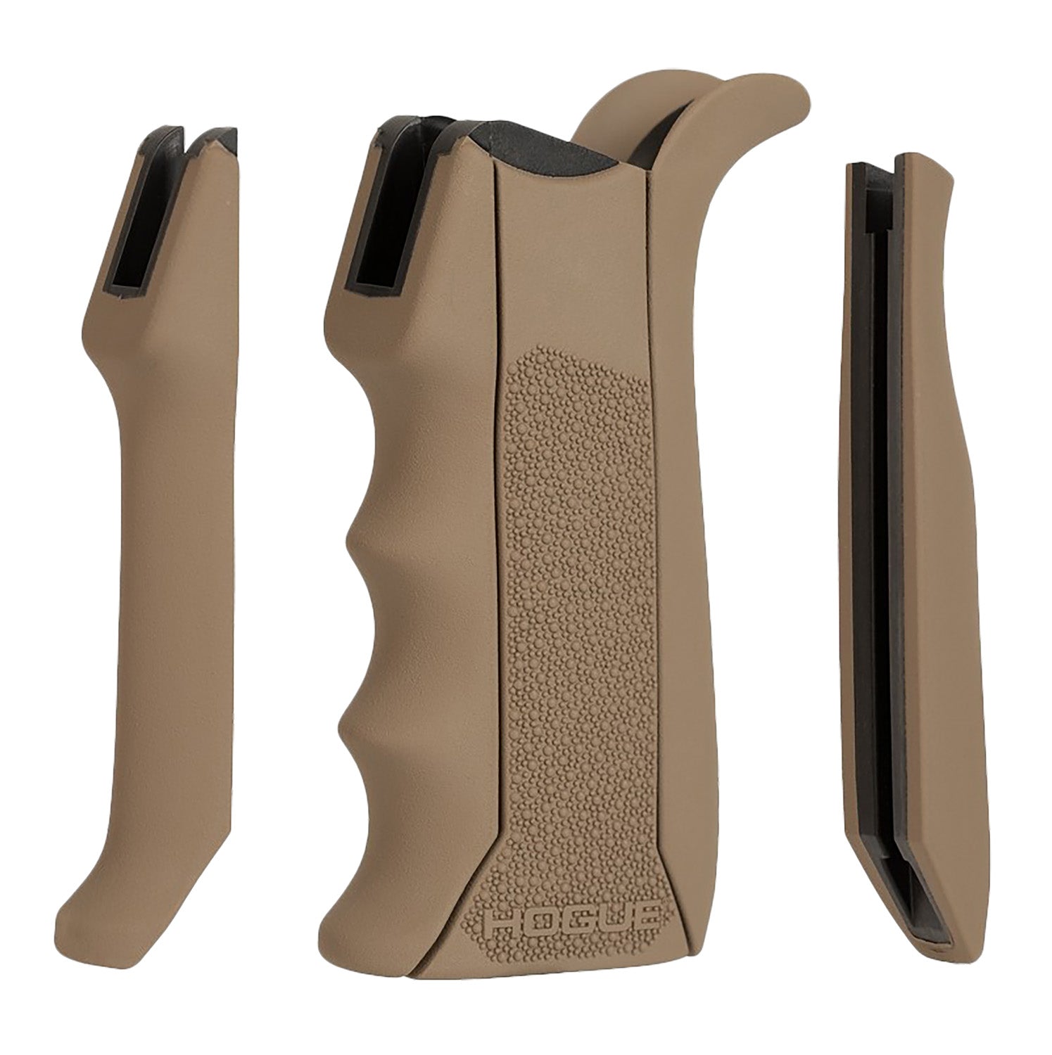 Hogue 13043 Modular Overmolded Flat Dark Earth Rubber Pistol Grip with Finger Grooves Fits AR-15/M16