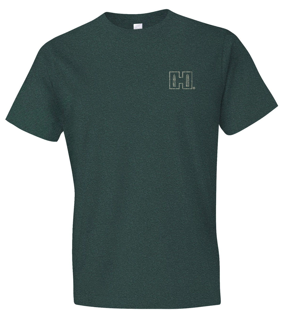 Hornady Gear 31796 Double Rocker Olive Heather, Cotton/Polyester/Rayon, Short Sleeve Semi-Fitted, 3XL