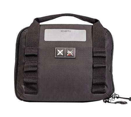 Vertx VTX5709 VTAC Single Pistol Case Black Holds 2 Handguns 420D Nylon Ripstop