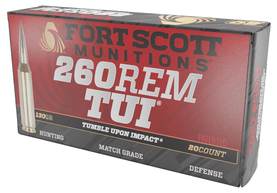 Fort Scott Munitions .260 Remington TUI 130gr Solid Copper Spun Ammo