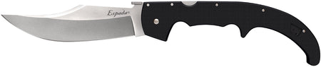 Cold Steel CS62MGC Espada XL 7.50" Folding Clip Point Plain AUS-10A SS Blade/9.25" Black w/Polished Bolsters G10 Handle Includes Belt Clip