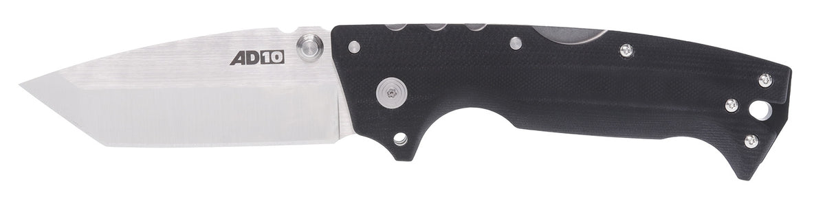 Cold Steel CS28DE AD-10 4" Folding Tanto Plain Stonewashed S35VN SS Blade/Black Scales G10 Handle Includes Belt Clip