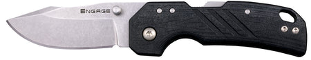 Cold Steel CSFL25DPLC Engage 2.50" Folding Clip Point Plain Stonewashed 4116 SS Blade/Black GFN Handle Includes Belt Clip