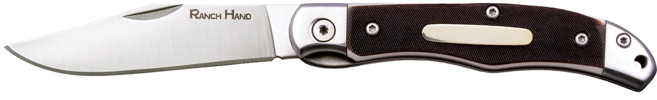 Cold Steel CSFL3RB Ranch Hand 3" Folding Clip Point Plain SK-5 Steel Blade/Brown w/Polished Bolsters Faux Sawed Bone Handle Features Lanyard Hole