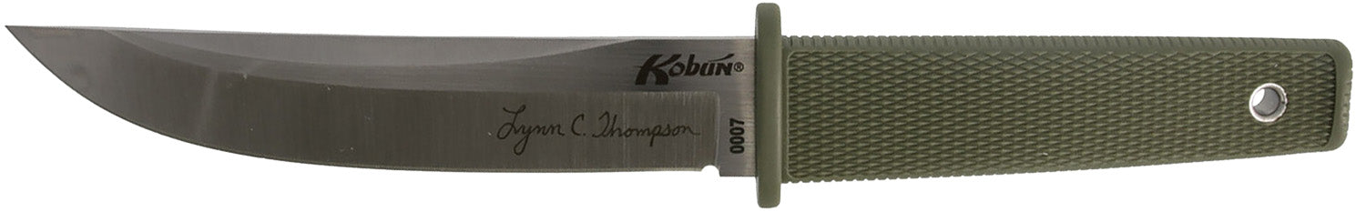 Cold Steel CS17TAA Kobun Lynn Thompson Signature 5.50" Fixed Tanto Plain AUS-8A SS Blade/4.38" OD Green Kray-Ex Handle Includes Sheath