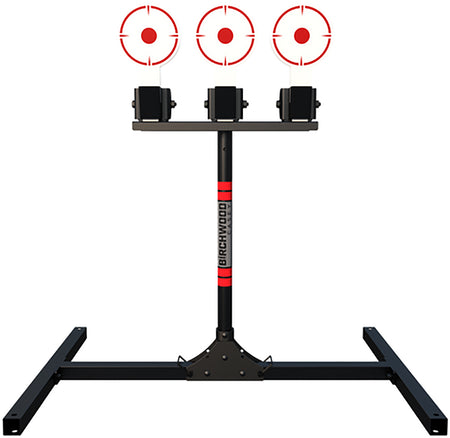 Birchwood Casey 3TPR 3 Spring Loaded Self Resting Targets Plate Rack Black/Red AR500 Steel 0.37" Thick Standing