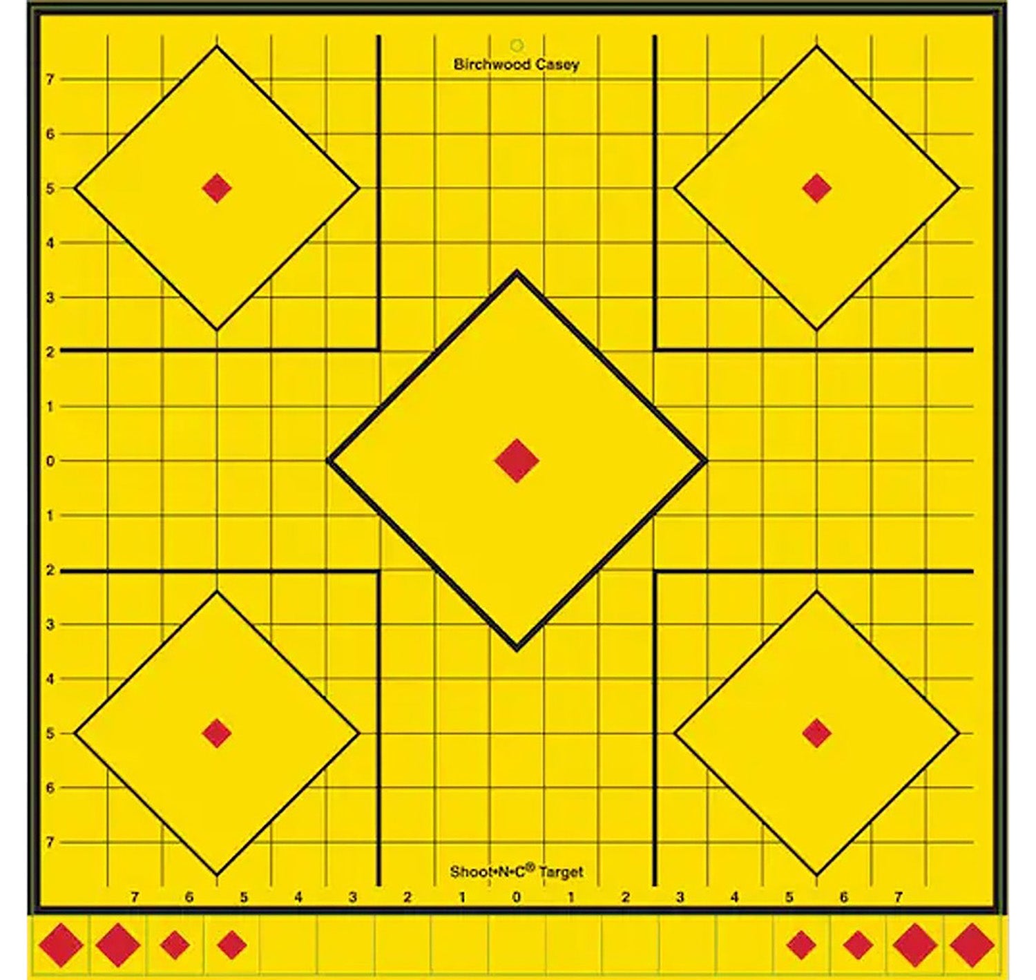 Birchwood Casey LRSIT-5PK Long Range Self-Adhesive Paper Yellow 17.75" 5-Diamond 5 Pack