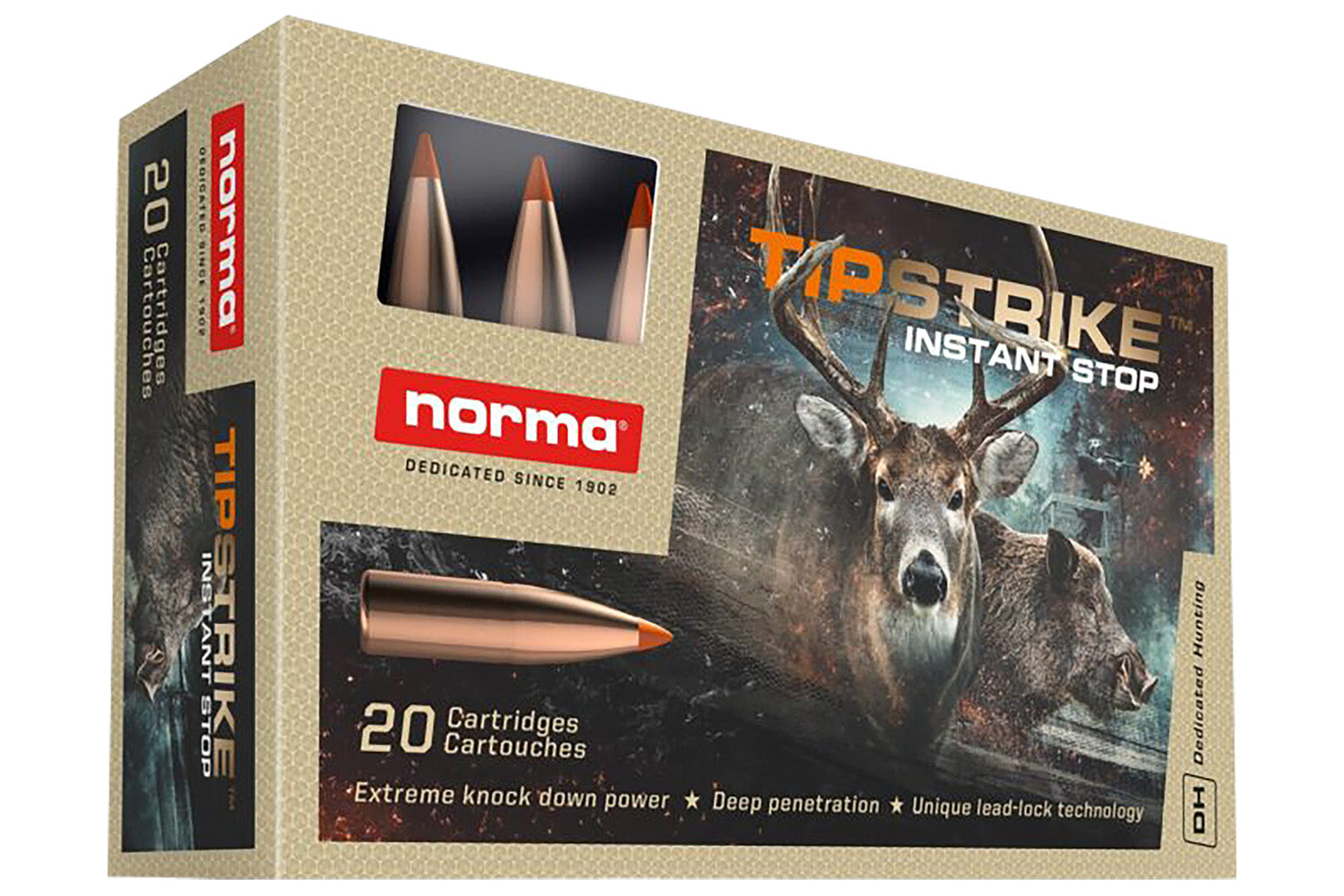 Norma 20171222 Dedicated Hunting Tipstrike Polymer Tip 160 Grain .280 Remington 2789 fps