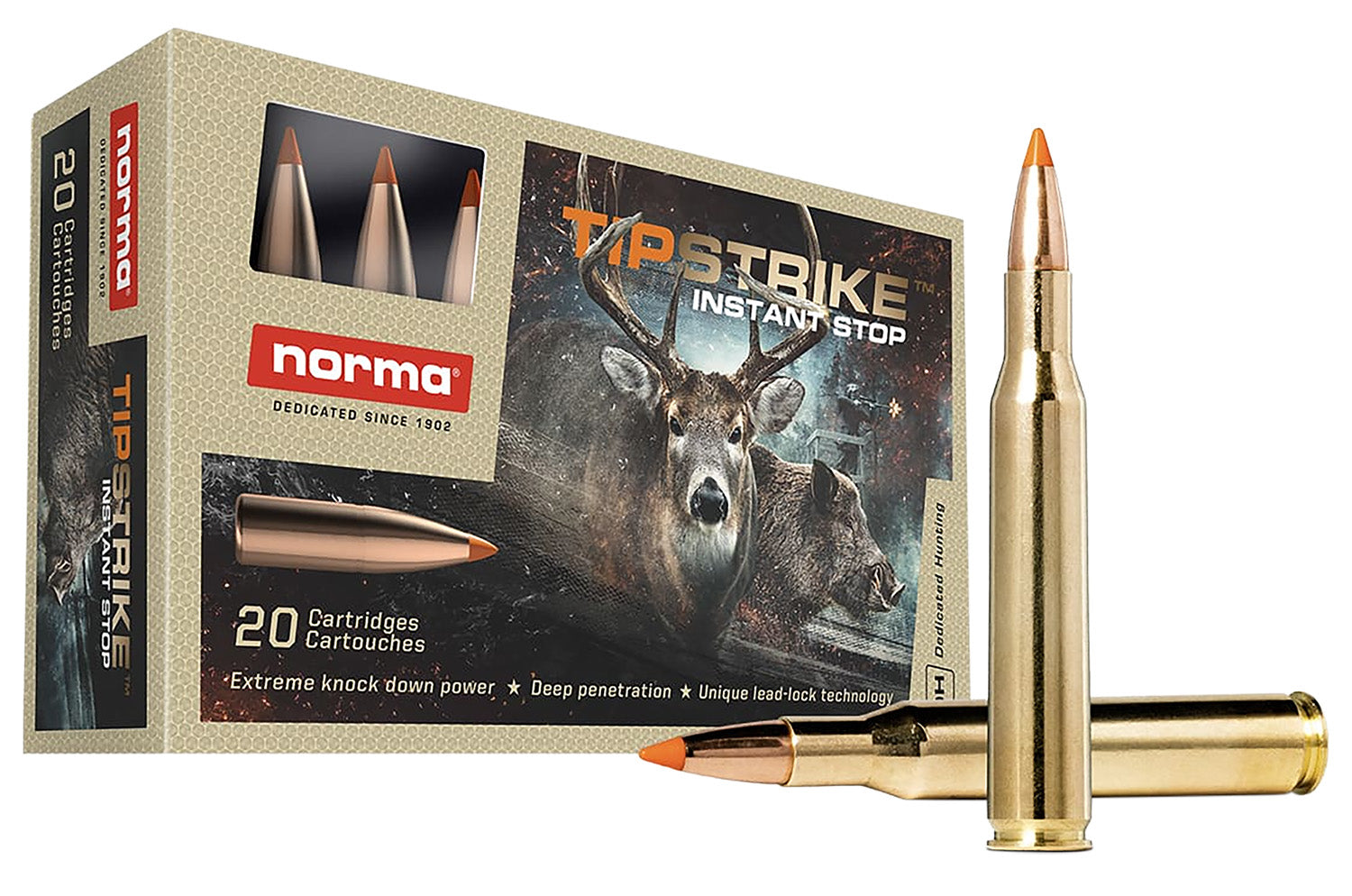 Norma 20169292 Dedicated Hunting Tipstrike Polymer Tip 140 Grain .270 Winchester 3084 fps