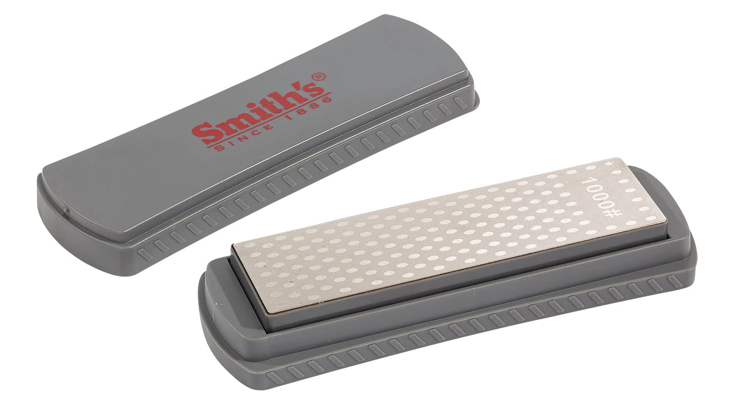 Smiths Products 51312 DualGrit Double-Sided Sharpening Stone 6" Diamond Sharpener Medium/Fine Gray