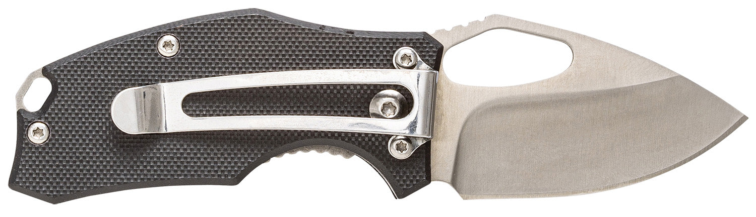 Smiths Products 51119 Lil Choncho 2.20" Folding Drop Point Plain Polished 400 SS Blade/Black G10 Handle Includes Pocket Clip