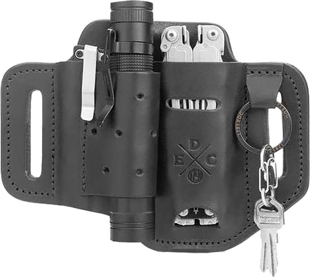 1791 Gunleather STESLFBLKA EDC Standard Easy Slide OWB Black Leather Belt Slide Ambidextrous