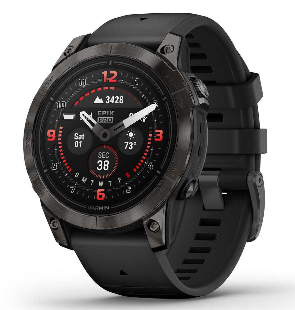 Garmin 0100280310 epix Pro Gen 2 Sapphire Edition GPS/Smart Features 32GB Memory, Black, Band Size 47mm, Compatible w/ iPhone/Android