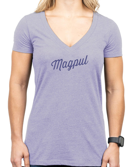 Magpul MAG1336-530-XL Rover Script Women's Orchid Heather Cotton/Polyester Short Sleeve XL