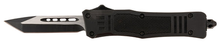 Steel River Knives MT616BT Spartan Mini 2.75" OTF Tanto Plain Black/Silver 440C SS Blade/ 4.25" Black Aluminum Zinc Alloy Handle