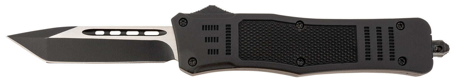 Steel River Knives T618BT Spartan Medium 3.25" Tanto Plain Black/Silver 440C SS Blade/ 4.50" Black Aluminum Zinc Alloy Handle