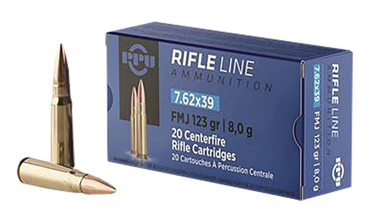 PPU 7.62x39mm Metric Rifle 123gr SPRN Ammo