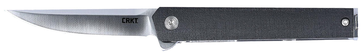 CRKT 7095KX CEO Compact 2.61" Folding Plain Satin 4116 SS Blade/Black GRN Handle Includes Pocket Clip