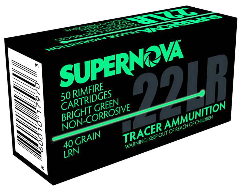 Supernova .22 LR Green Tracer 40gr LRN Ammo
