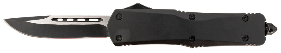 Steel River Knives T624BDP Spartan 3.75" Drop Point Black/Silver 440C SS Blade 5.5" Black Aluminum Zinc Alloy Handle