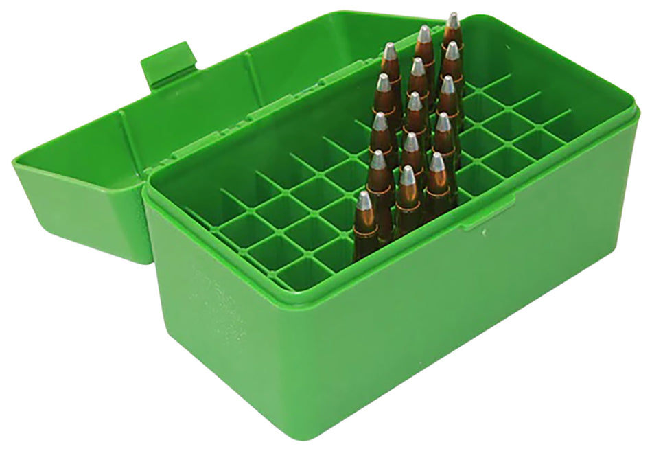 MTM Case-Gard RSS5010 Ammo Box Flip-Top 6mm PPC/7mm Green Polypropylene 50rd