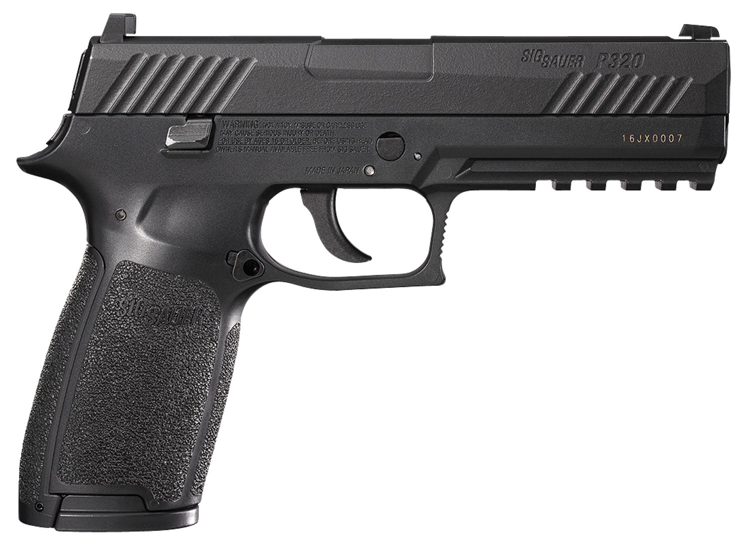 Sig Sauer Airguns AIRP320 P320 Air Pistol CO2 177 Pellet 30+1 8" Black Polymer Grips