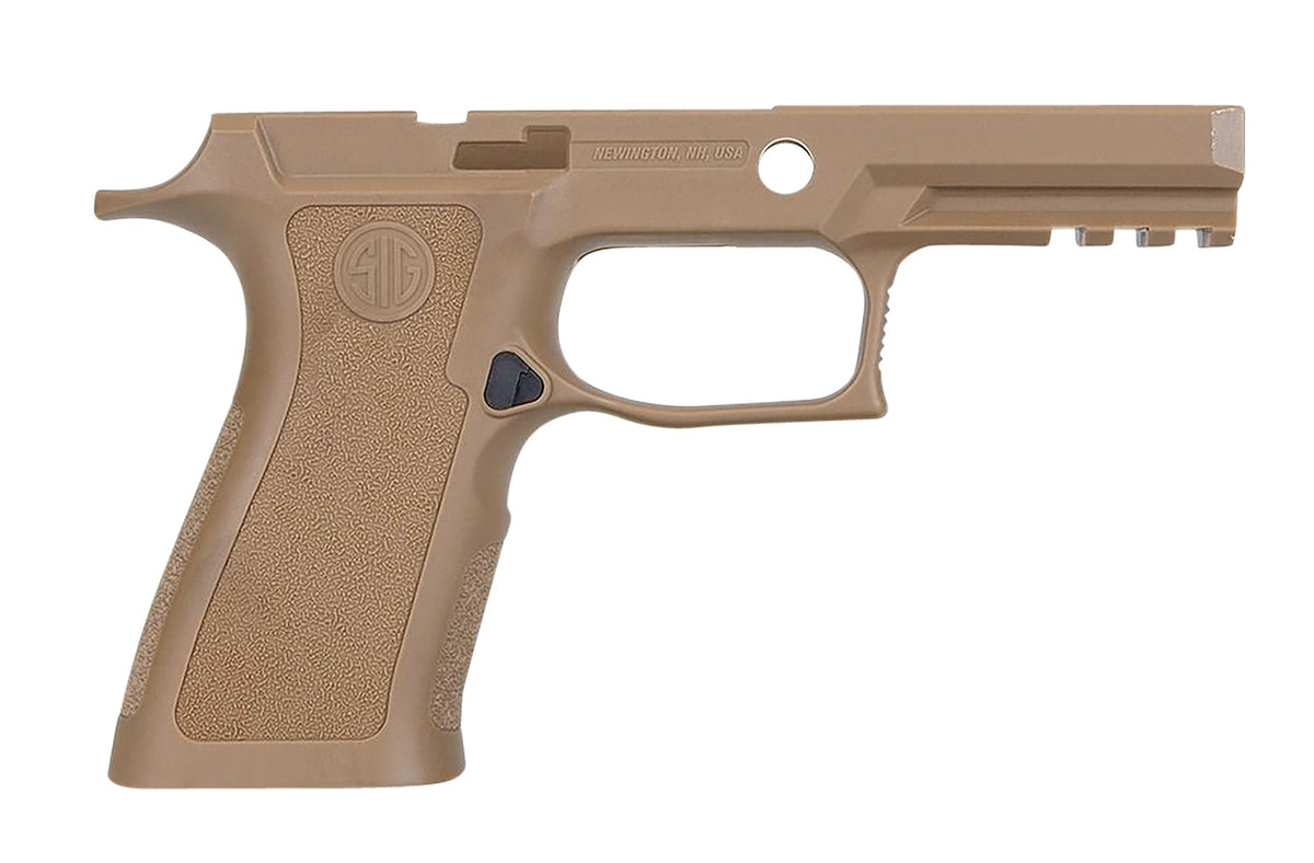 Sig Sauer GRIPMODXCA943MCOY P320 Grip Module X-Series Carry (Medium Size Module), 9mm Luger/40 S&W/357 Sig, Coyote Polymer, Fits Sig P320 (3.90" & 4.70")