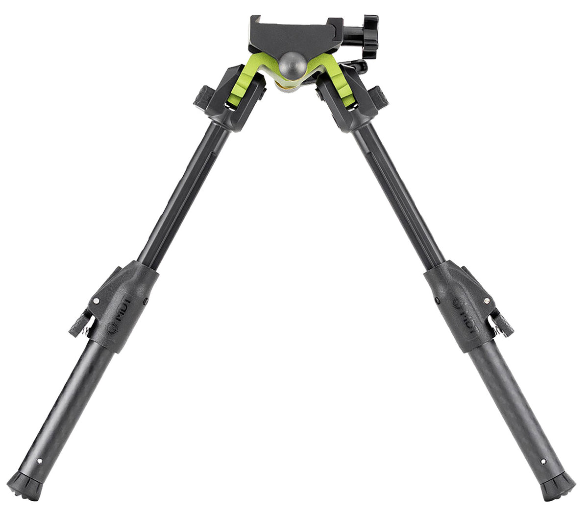 Mdt Sporting Goods Inc 105560GRN GRND-POD Green/Black 4.50"-9" Carbon Fiber/Aluminum, Adj. Throw Lever, 4 Leg Postitions, Fits Picatinny Rail