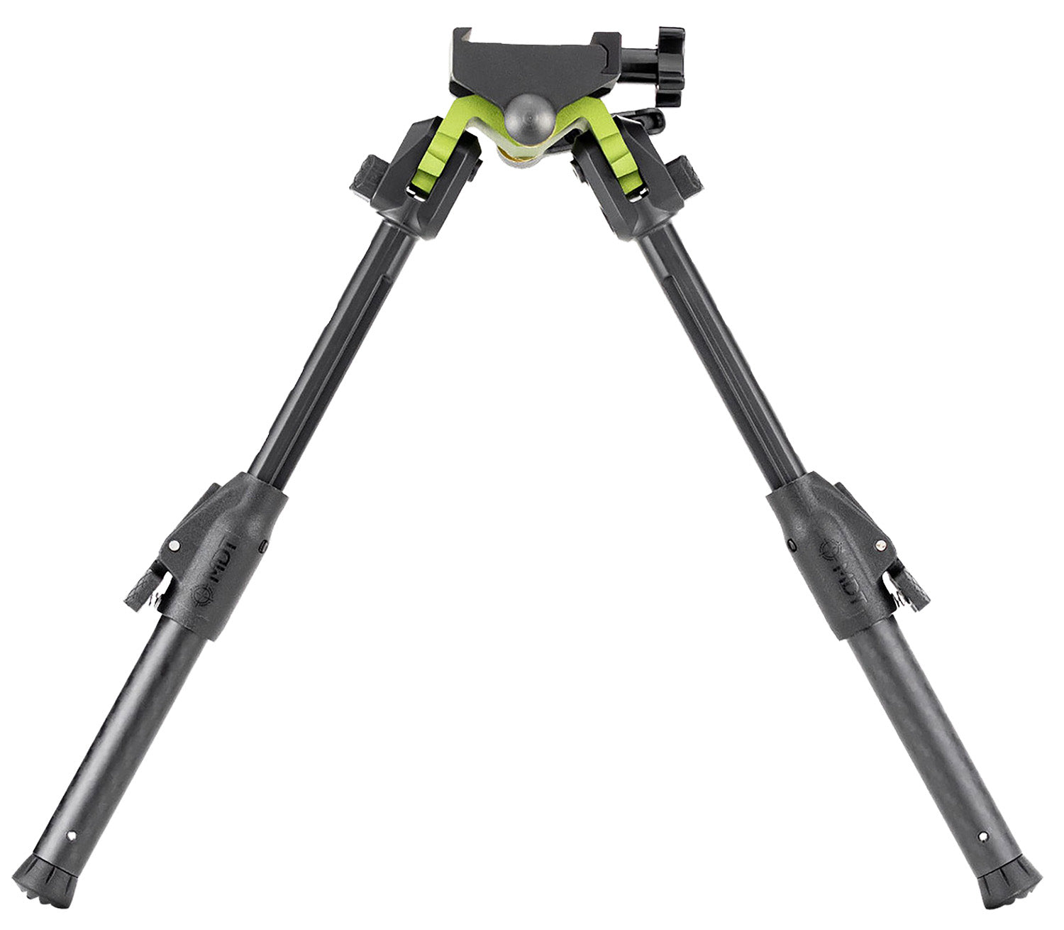 Mdt Sporting Goods Inc 105560GRN GRND-POD Green/Black 4.50"-9" Carbon Fiber/Aluminum, Adj. Throw Lever, 4 Leg Postitions, Fits Picatinny Rail