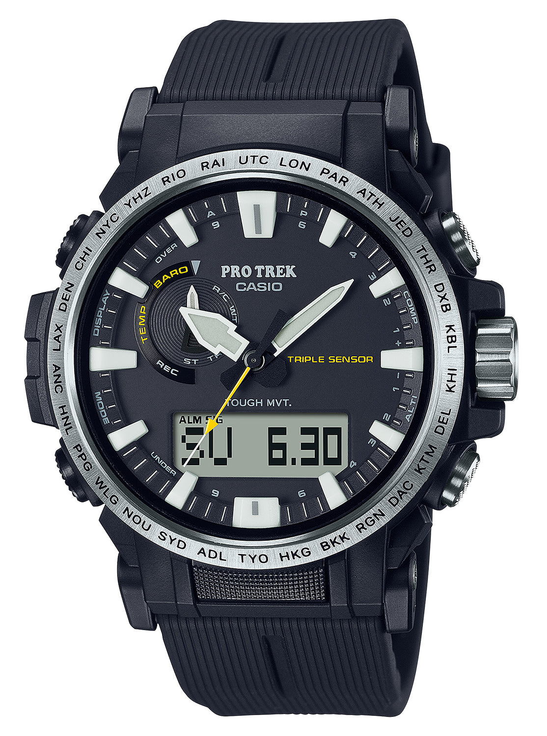 G-shock/vlc Distribution PRW611A Casio Pro Trek Black Size 145-215mm Features Digital Compass