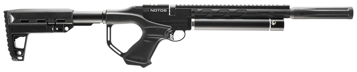 Umarex USA 2254847 Notos 22 Pellet 7rd Shot Rotary Mag, 700 fps, Black, Adj. Stock, 3 Baffle SilencAir Muzzle Device