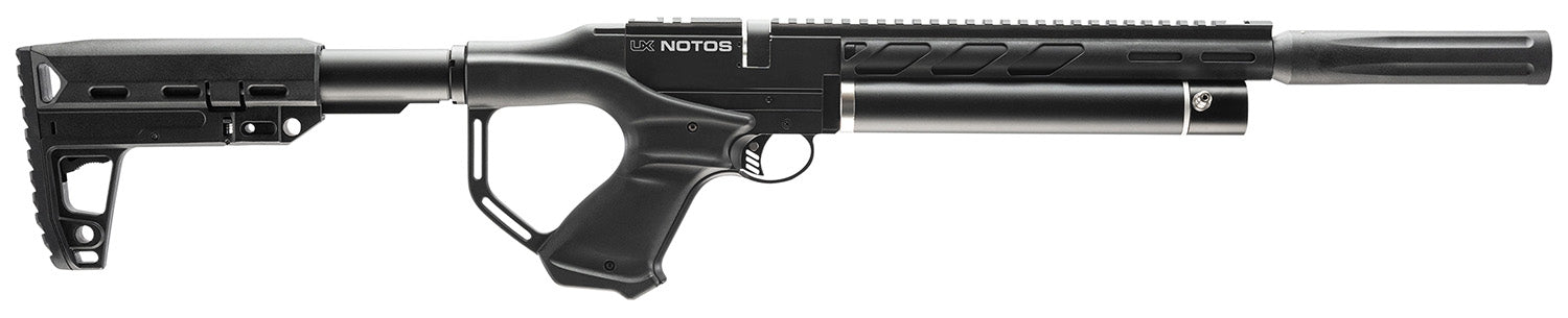 Umarex USA 2254847 Notos 22 Pellet 7rd Shot Rotary Mag, 700 fps, Black, Adj. Stock, 3 Baffle SilencAir Muzzle Device