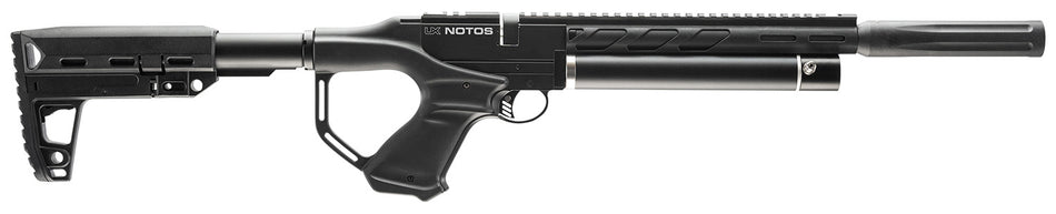 Umarex USA 2254847 Notos 22 Pellet 7rd Shot Rotary Mag, 700 fps, Black, Adj. Stock, 3 Baffle SilencAir Muzzle Device