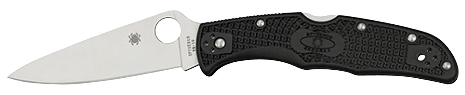 Spyderco C10FPBK Endura 4 Lightweight 3.75" Folding Plain Satin VG-10 SS Blade/Purple Bi-Directional Texturing FRN Handle Includes Pocket Clip