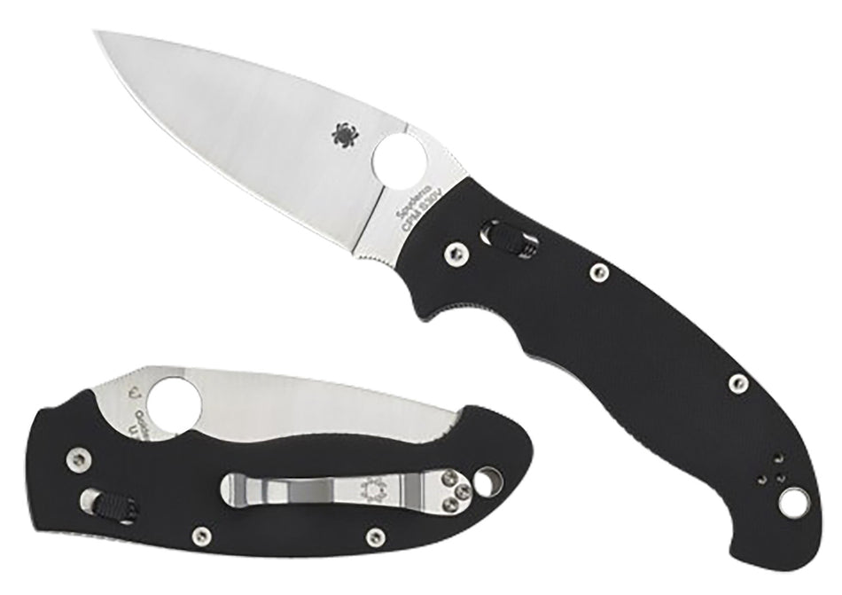 Spyderco C95GP2 Manix 2 XL 3.85" Folding Plain Satin CPM S30V SS Blade/Black Textured G10 Handle Includes Pocket Clip