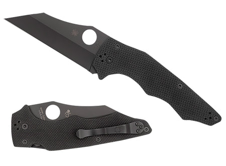 Spyderco C253GPBBK YoJumbo 3.98" Folding Wharncliffe Plain Black DLC CPM S30V SS Blade/Black Textured G10 Handle Includes Pocket Clip