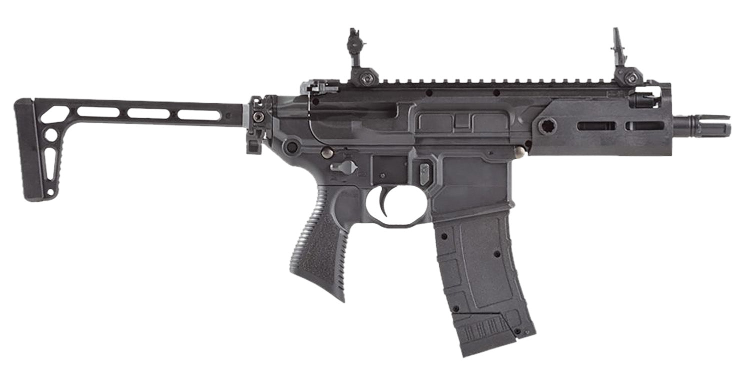 Sig Sauer Airguns AIR-RATTLER-BB MCX Rattler CO2 177 4.5mm Steel BB 30rd Semi-Automatic 300 FPS Velocity, 3rd Burst Mode, M-Lok Handguard, Flip-Up Sights, Folding Minimalist Stock