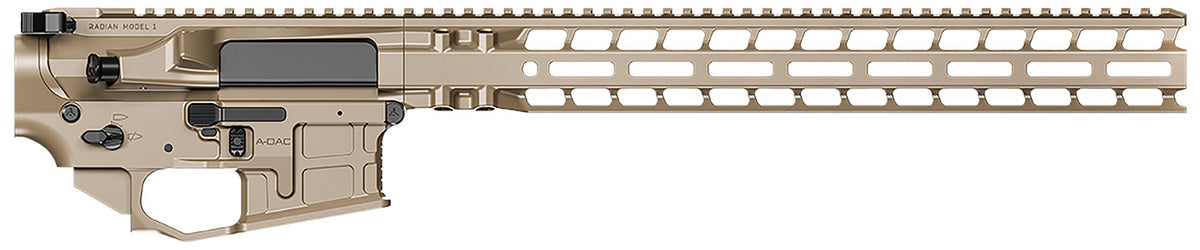 Radian Weapons R0406 Builder Kit FDE A-DAC 15 Fully Ambi Lower, 15.50" M-LOK Handgaurd, Raptor-SD Charging Handle, Talon 45/90 Safety, Ext. Bolt Catch, Left-Side Mag Release, Right-Side Bolt Release,