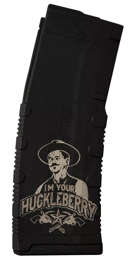 Black Rain Ordnance MAG30HUCKLEBERRY Magazine 30rd 223 Rem/5.56 NATO Huckleberry Engraving Fits AR-15 Platform