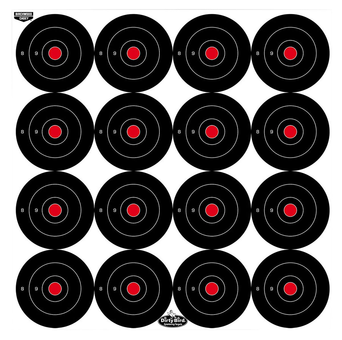 Birchwood Casey 35309 Dirty Bird 3" Bullseye Tagboard Hanging Black/White 12 PK