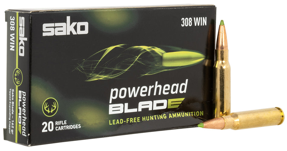 Sako JASPHB308W162Bá PowerHead Blade Tipped Expanding Copper 162 Grain .308 Win / 7.62x51mm