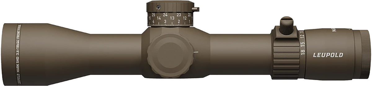Leupold 185067 Mark 5HD Flat Dark Earth 3.6-18x44mm, 35mm Tube, FFP Tremor 3 Reticle