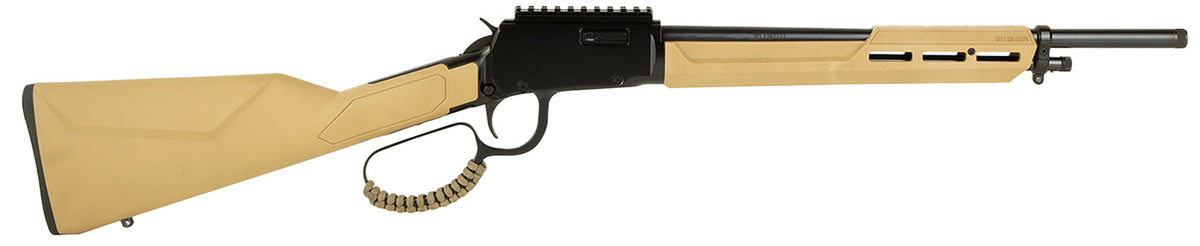 Rossi RL22161STFDE Rio Bravo Tactical 22 LR 10+1 16.50" Polished Black Oxide Steel Threaded Barrel, Picatinny Rail Matte Black Aluminum Receiver, Fixed Flat Dark Earth Synthetic Stock